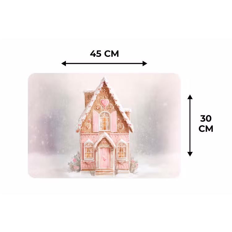 Placemat - 6 stuks - Huisje - Suiker - Pastel — 3