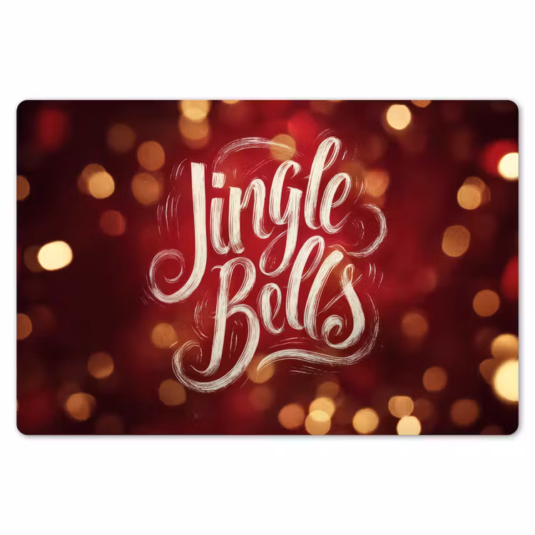 Placemat - 6 stuks - Jingle - Bells - Kerst - Rood — 7