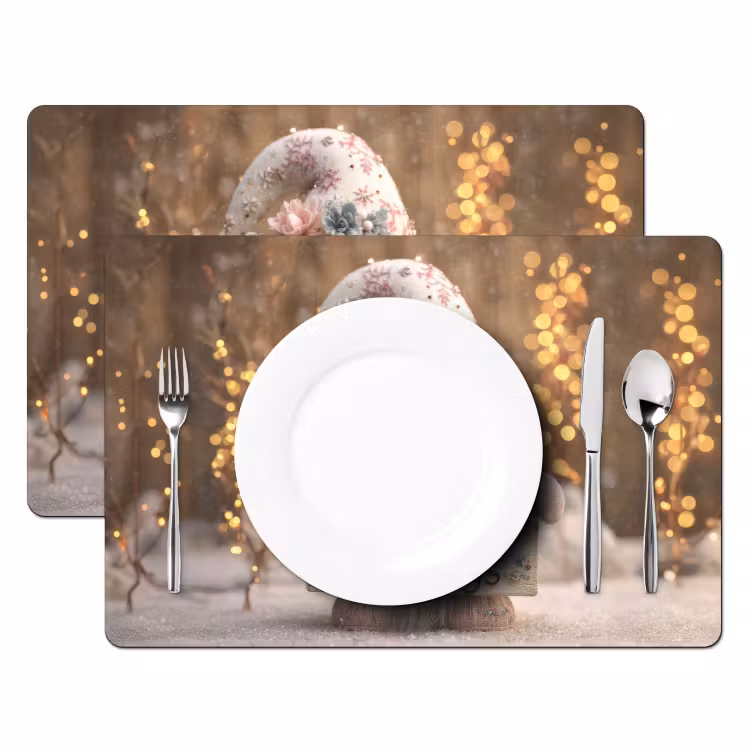 Placemat - 6 stuks - Kerst - Gnome - Bord - Kleurrijk — 2