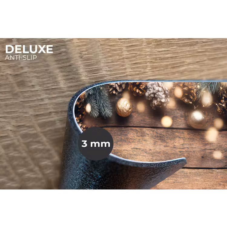 Placemat - 6 stuks - Kerstdecoratie - Houten - Dennenappel - Bruin — 4