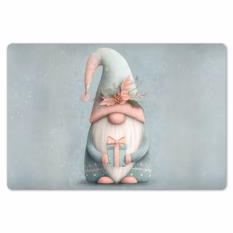 Placemat - 6 stuks - Kerstgnome - Cadeau - Groen — 7