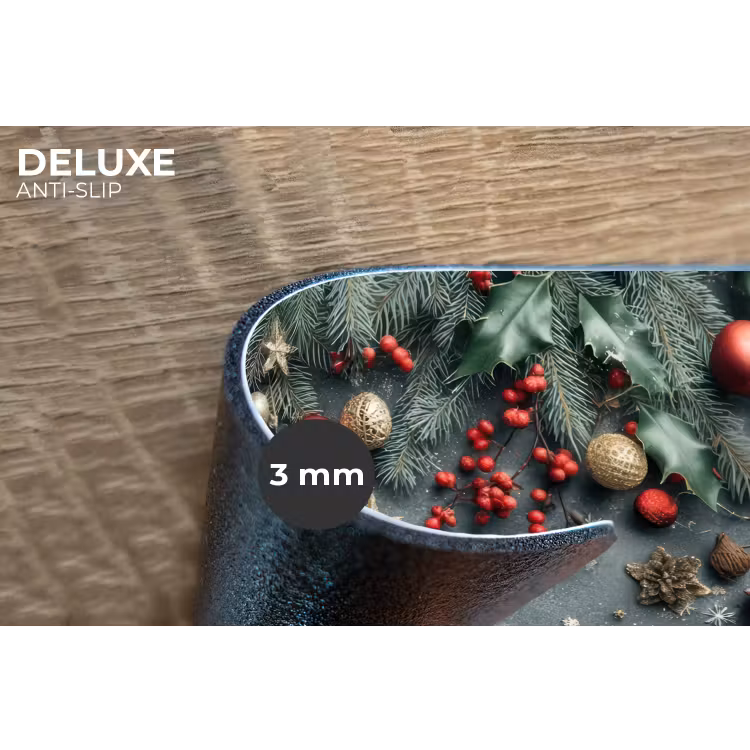 Placemat - 6 stuks - Kerstomlijsting - Hulst - Kleurrijk — 4