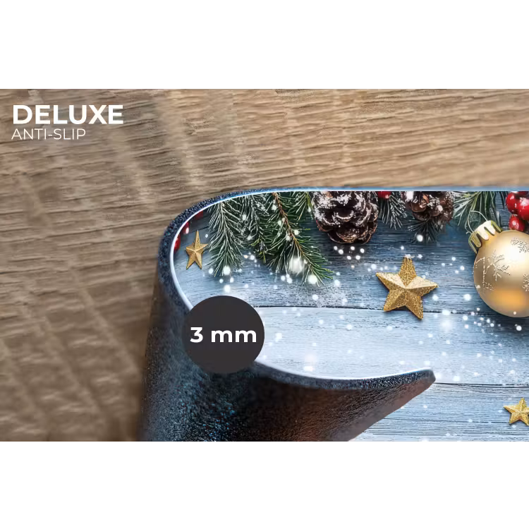 Placemat - 6 stuks - Kerstomlijsting - Sneeuw - Meerkleurig — 4