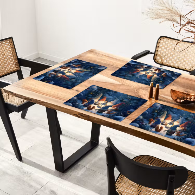 Placemat - 6 stuks - Winter - Gnooms - Eekhoorns - Meerkleurig — 5