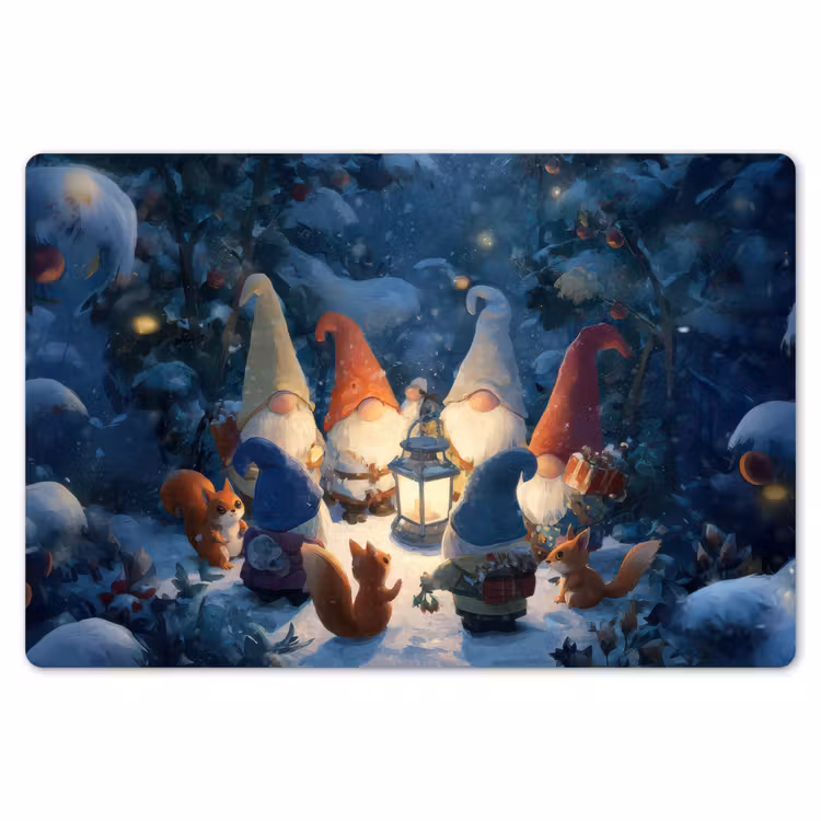 Placemat - 6 stuks - Winter - Gnooms - Eekhoorns - Meerkleurig — 7