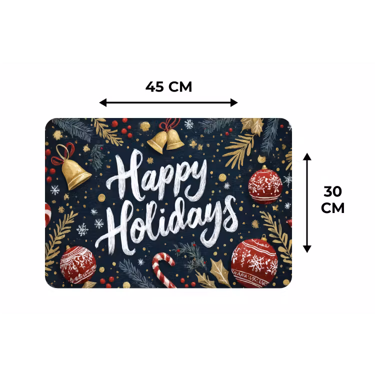 Placemat - 6 stuks - Feestelijk - Kerstgroet - Kleurrijk — 3