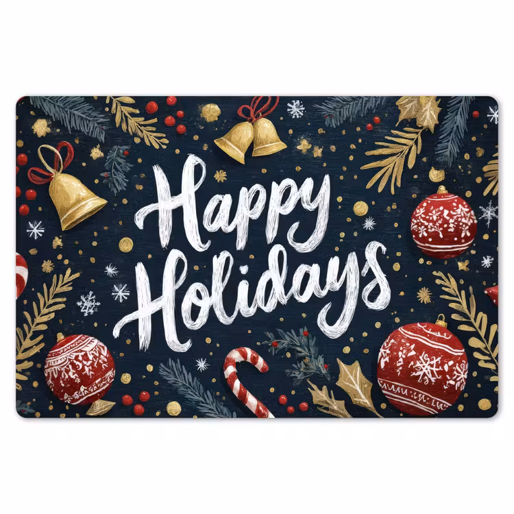 Placemat - 6 stuks - Feestelijk - Kerstgroet - Kleurrijk — 7