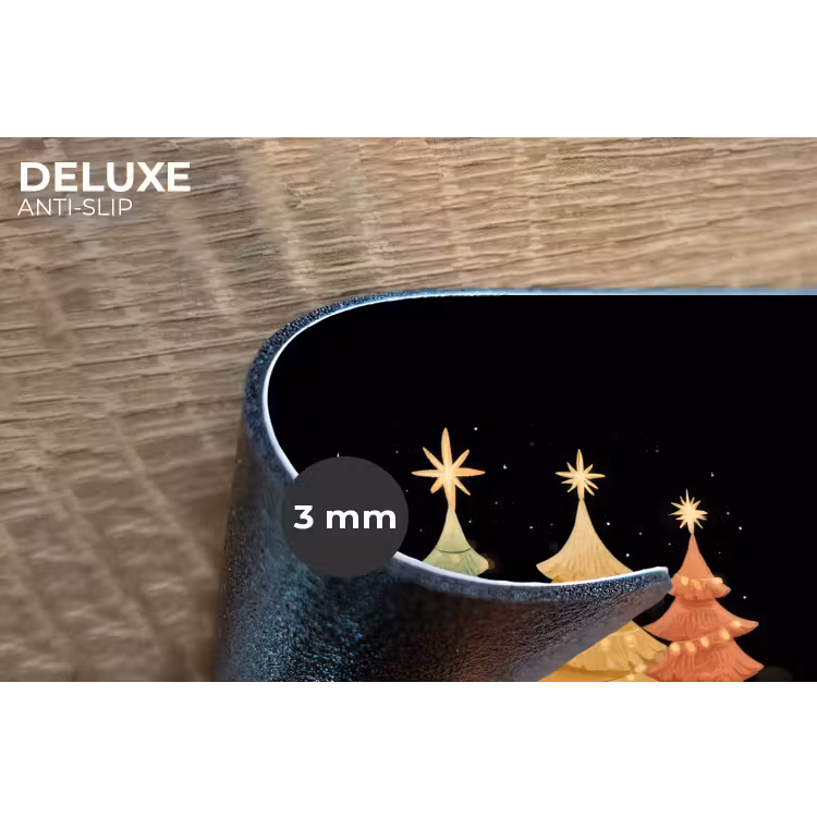 Placemat - 6 stuks - Kerstbomen - Kleurrijk - Lichtjes - Ster — 4