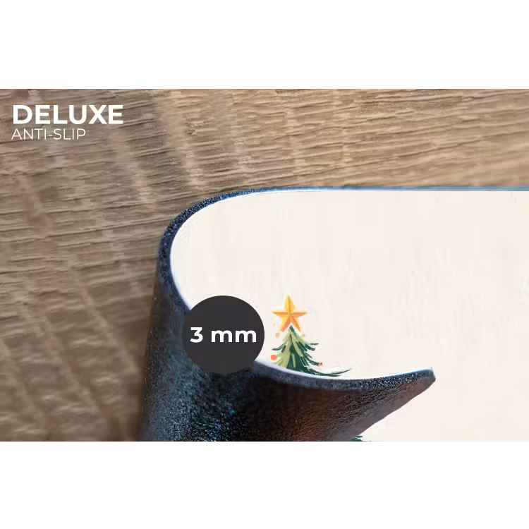 Placemat - 6 stuks - Kerstboom - Illustratie - Ster - Sneeuw — 4
