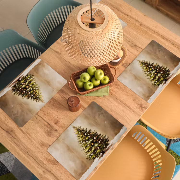 Placemat - 6 stuks - Kerst - Sfeer - Groen — 6