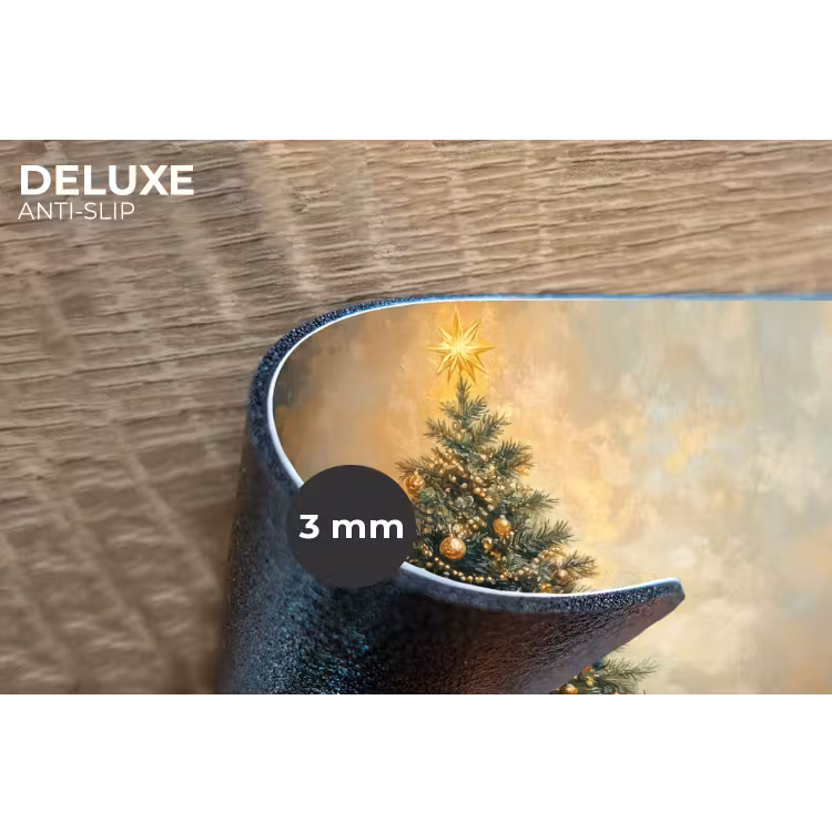 Placemat - 6 stuks - Kerstboom - Cadeaus - Goud — 4