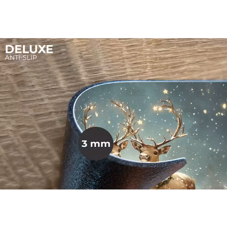 Placemat - 6 stuks - Kerstmagie - Winterwoud - Rendier — 4