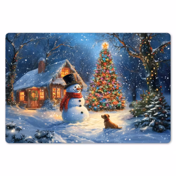 Placemat - 6 stuks - Kerstwonder - Winteravond - Kleurrijk — 7