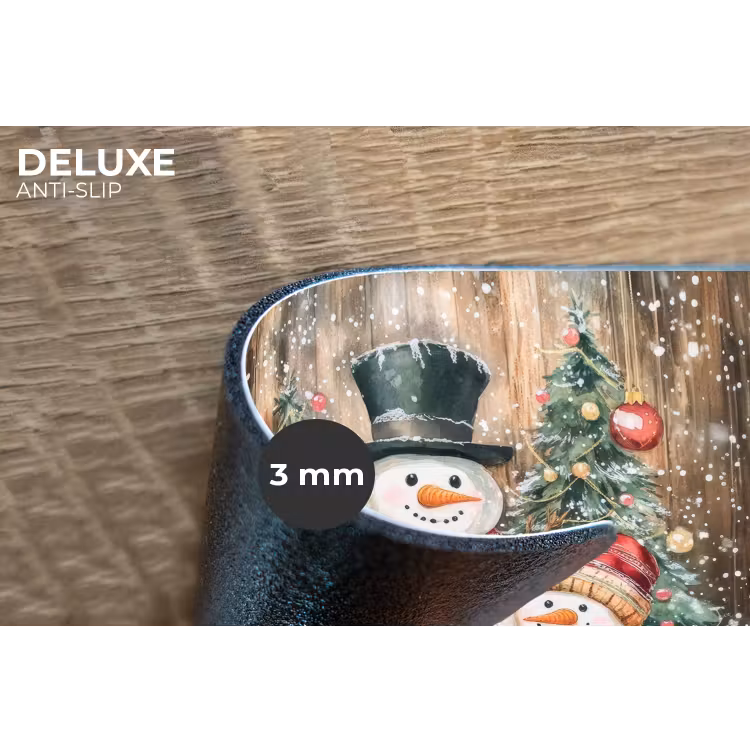 Placemat - 6 stuks - Sneeuwpop - Familie - Kleurrijk — 4