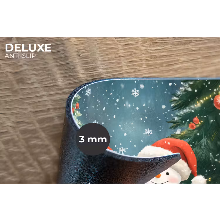 Placemat - 6 stuks - Sneeuwpop - Kerstsneeuw - Groen - Rood — 4