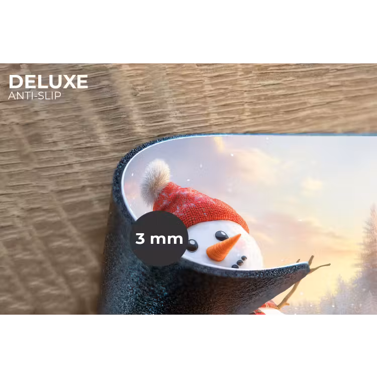 Placemat - 6 stuks - Sneeuwpop - Zonsondergang - Wit — 4