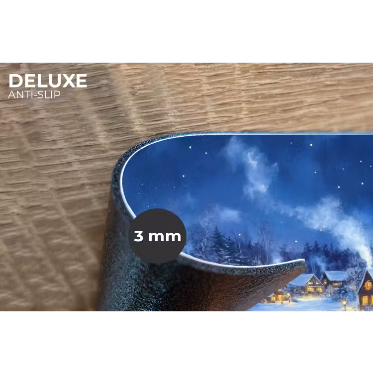 Placemat - 6 stuks - Winteravond - Kerstdorp - Donker — 4