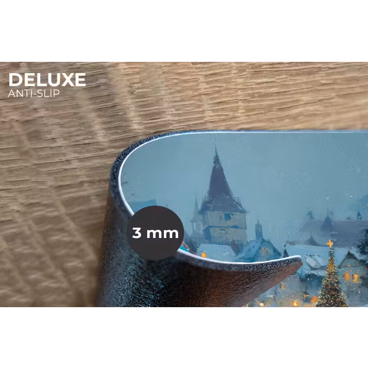 Placemat - 6 stuks - Winterkermis - Dorp - Kleurrijk — 4