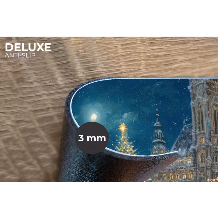 Placemat - 6 stuks - Kerstnacht - Stadsplein - Meerkleurig — 4
