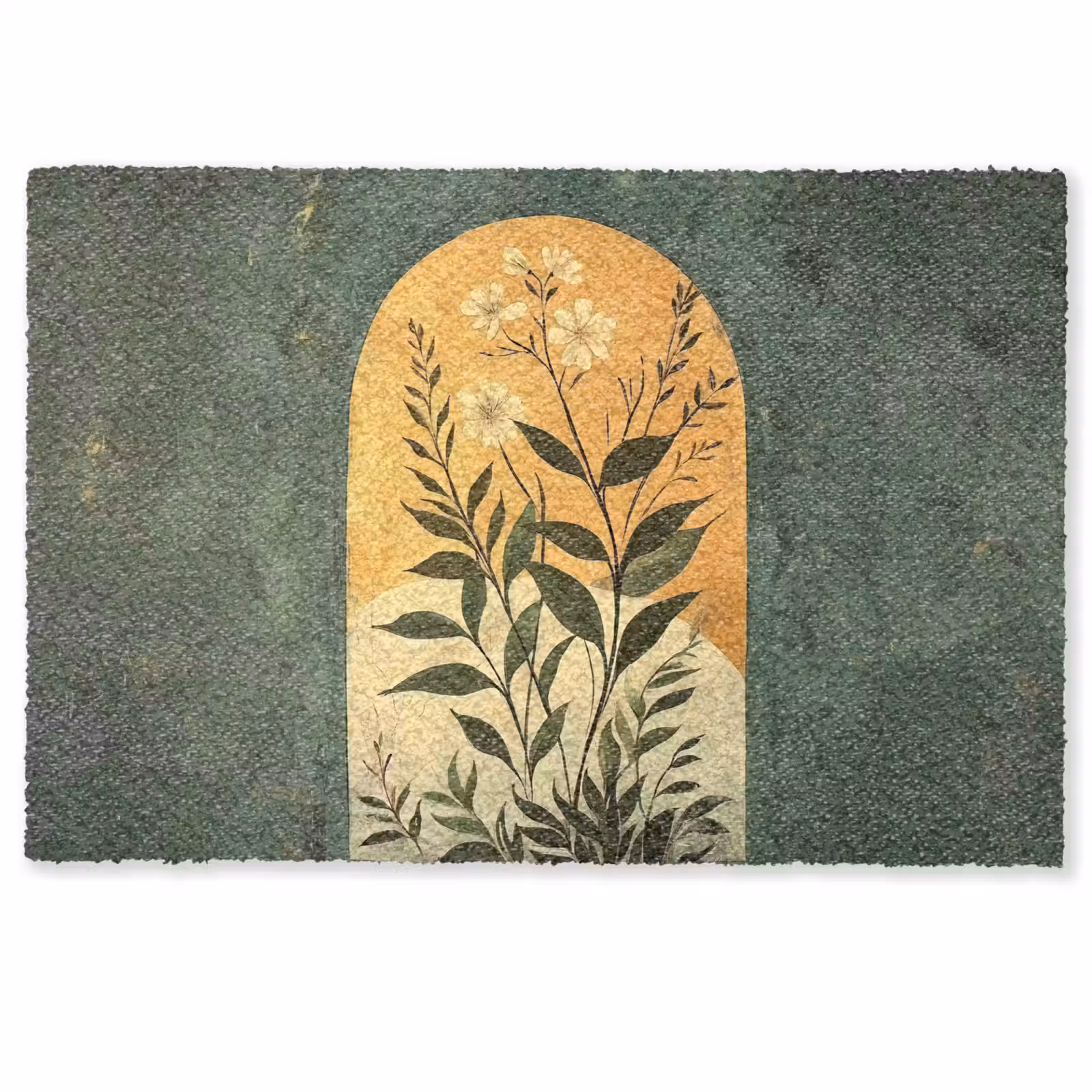 Deurmat - Plant - Bloemen - Wit — 1