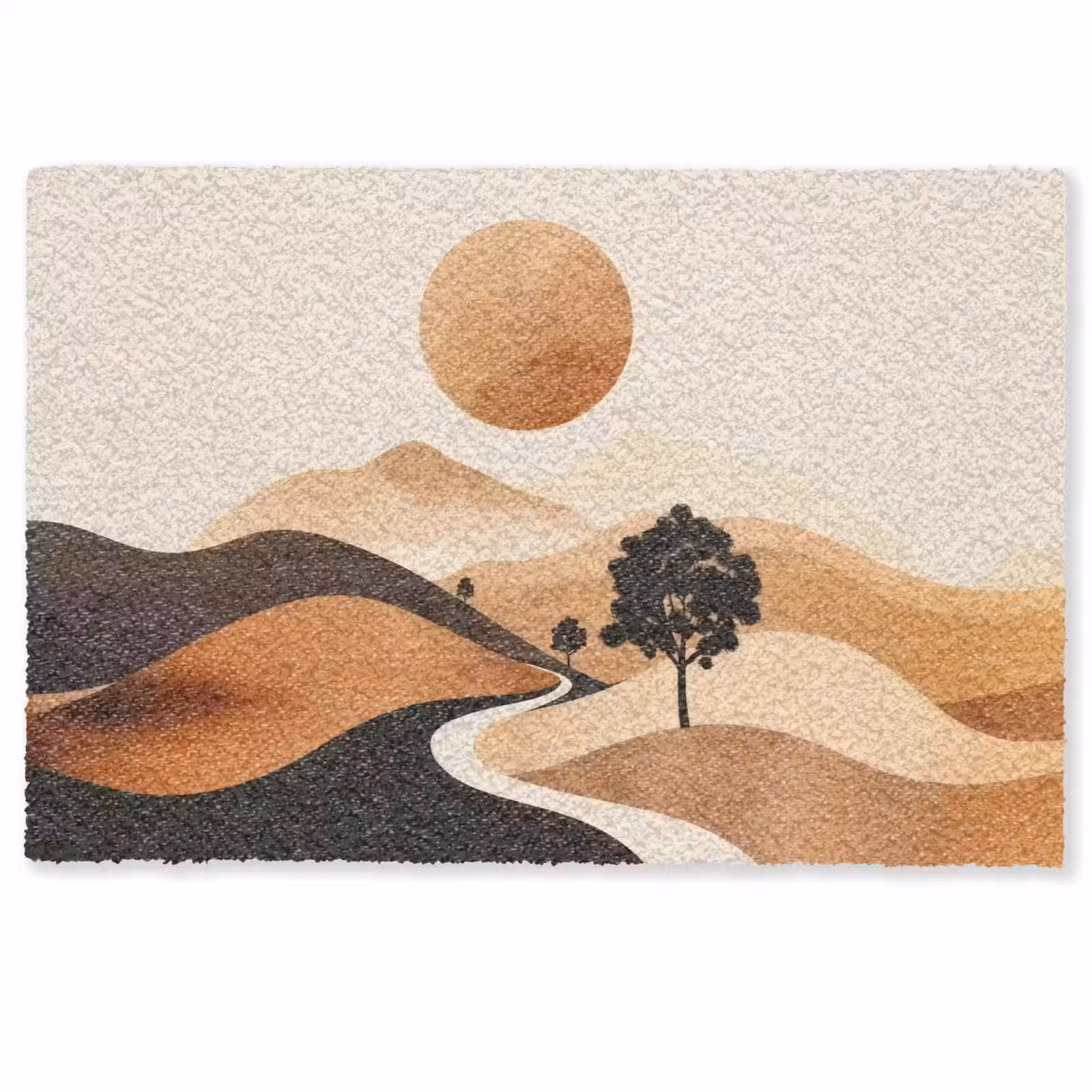 Deurmat - Zon - Heuvels - Boom - Abstract — 1