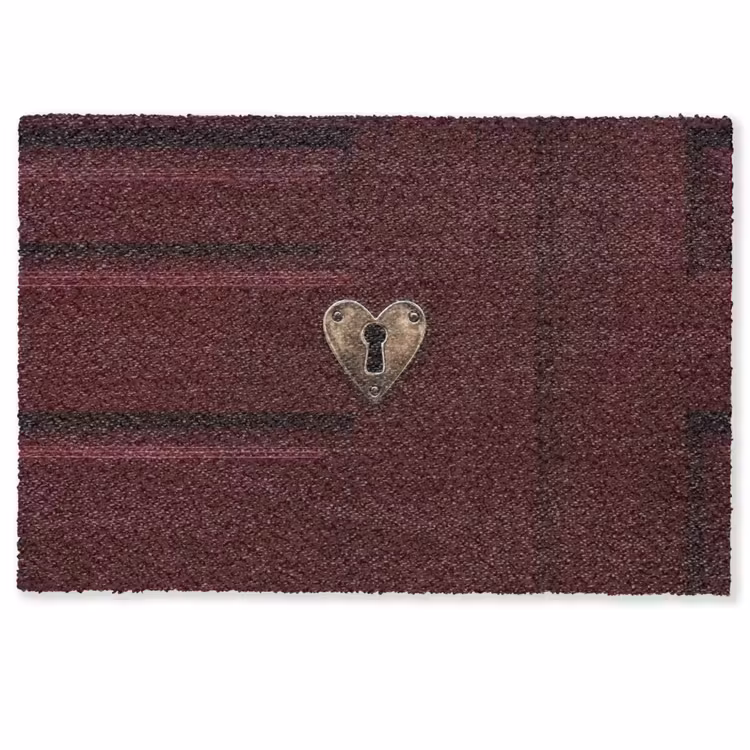 Deurmat - Bordeaux - Sleutelplaat - Hout - Deur — 1