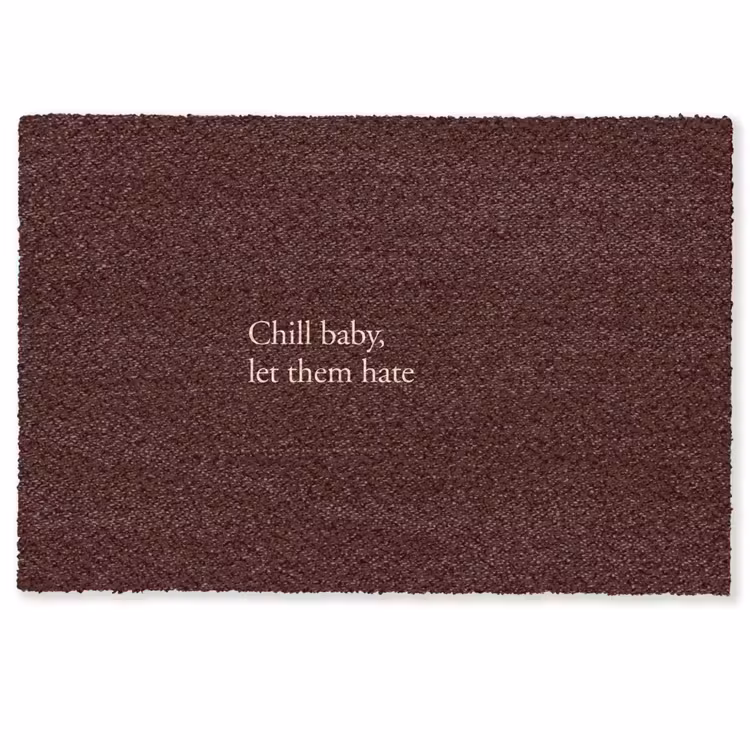 Deurmat - Tekst - Rood - Minimalistisch — 1