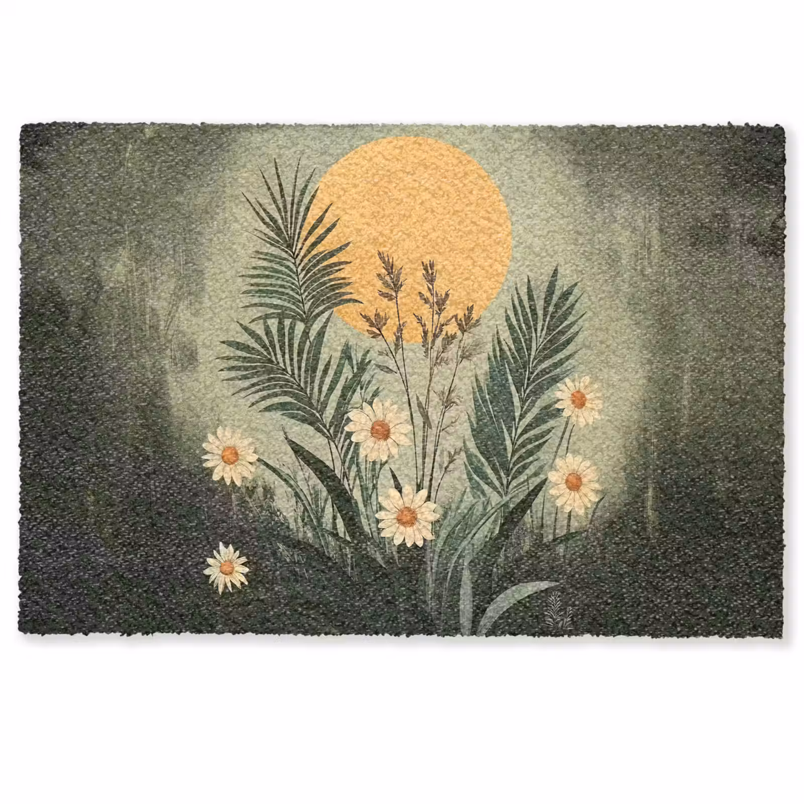 Deurmat - Bloemen - Bladeren - Zon - Groen — 1