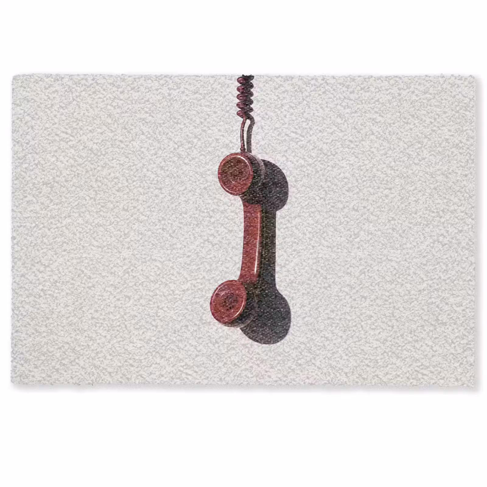 Deurmat - Telefoon - Koord - Rood - Minimalistisch — 1