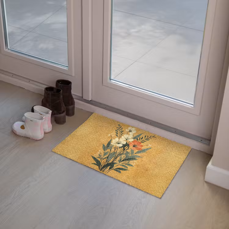 Deurmat - Bladeren - Boeket - Bloemen - Geel — 8