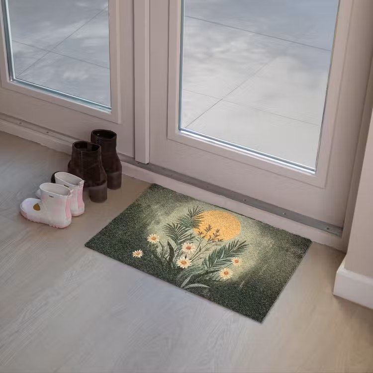 Deurmat - Bloemen - Bladeren - Zon - Groen — 8