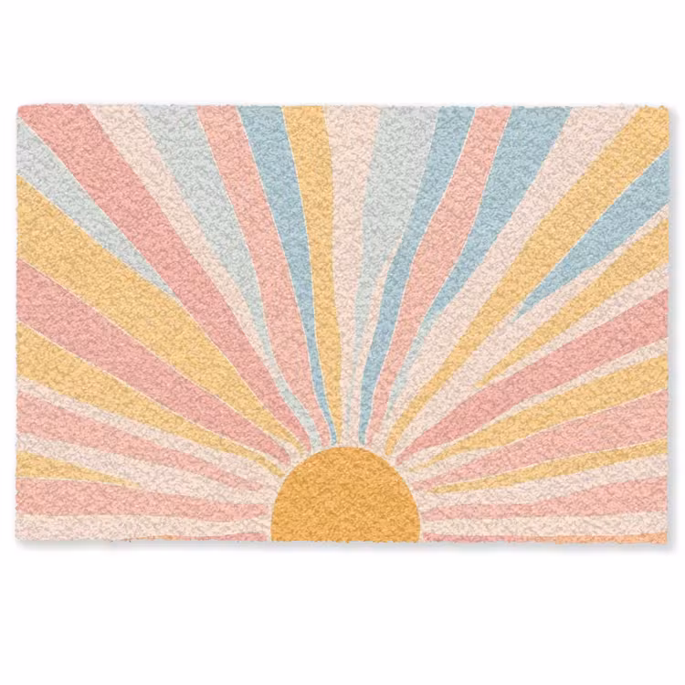 Deurmat - Illustratie - Zon - Pastelkleuren — 1