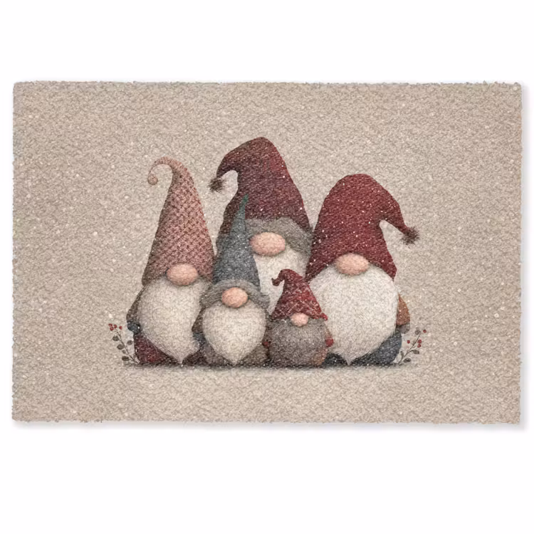 Deurmat - Kabouters - Kerst - Sneeuw - Puntmutsen — 1