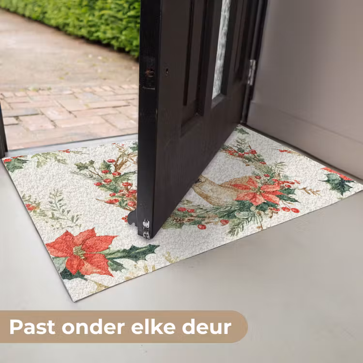 Deurmat - Kerstkrans - Hert - Hulst - Rood — 7