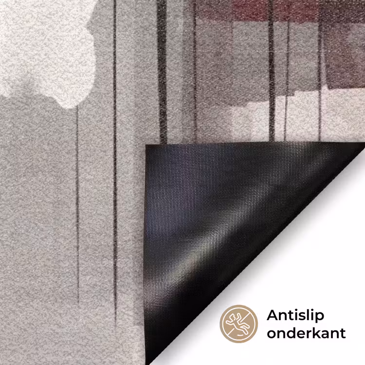 Deurmat - Penseelstreken - Abstract - Lijnen - Rood — 6