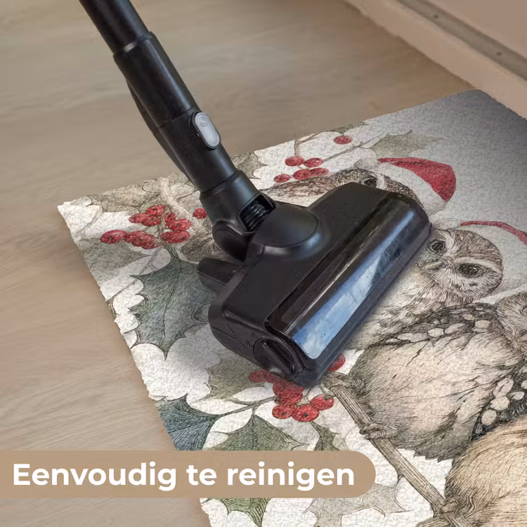 Deurmat - Uilen - Tak - Hulstblaadjes - Kerstmuts — 9