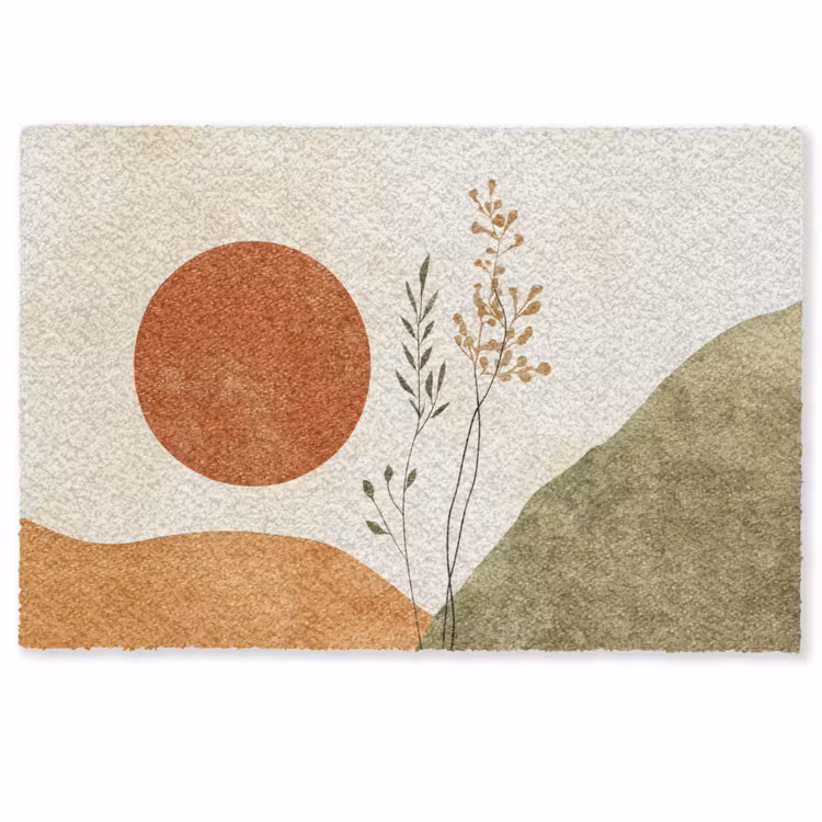 Deurmat - Zon - Abstract - Takken - Oranje — 1