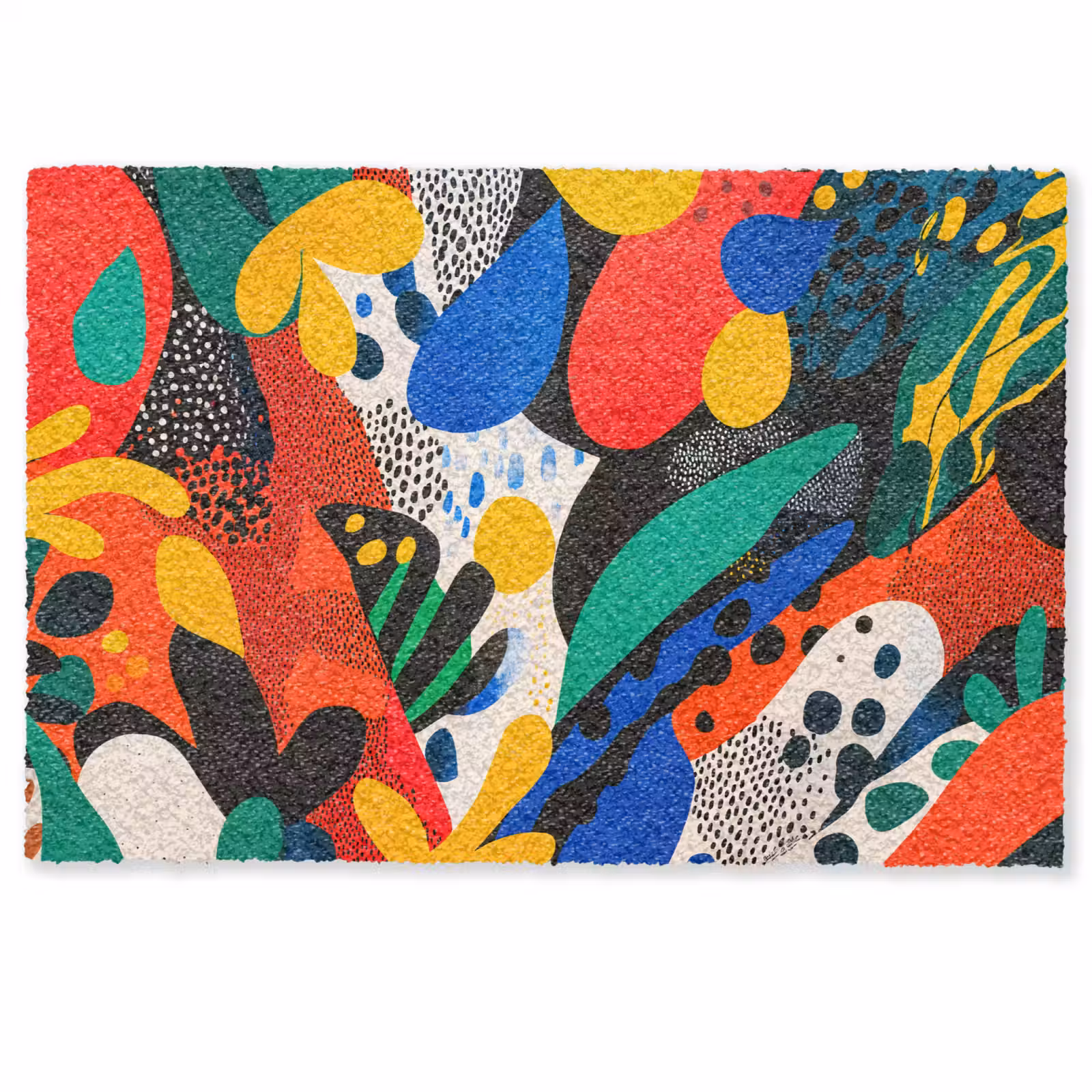 Deurmat - Abstract - Planten - Vormen - Kleurrijk — 1