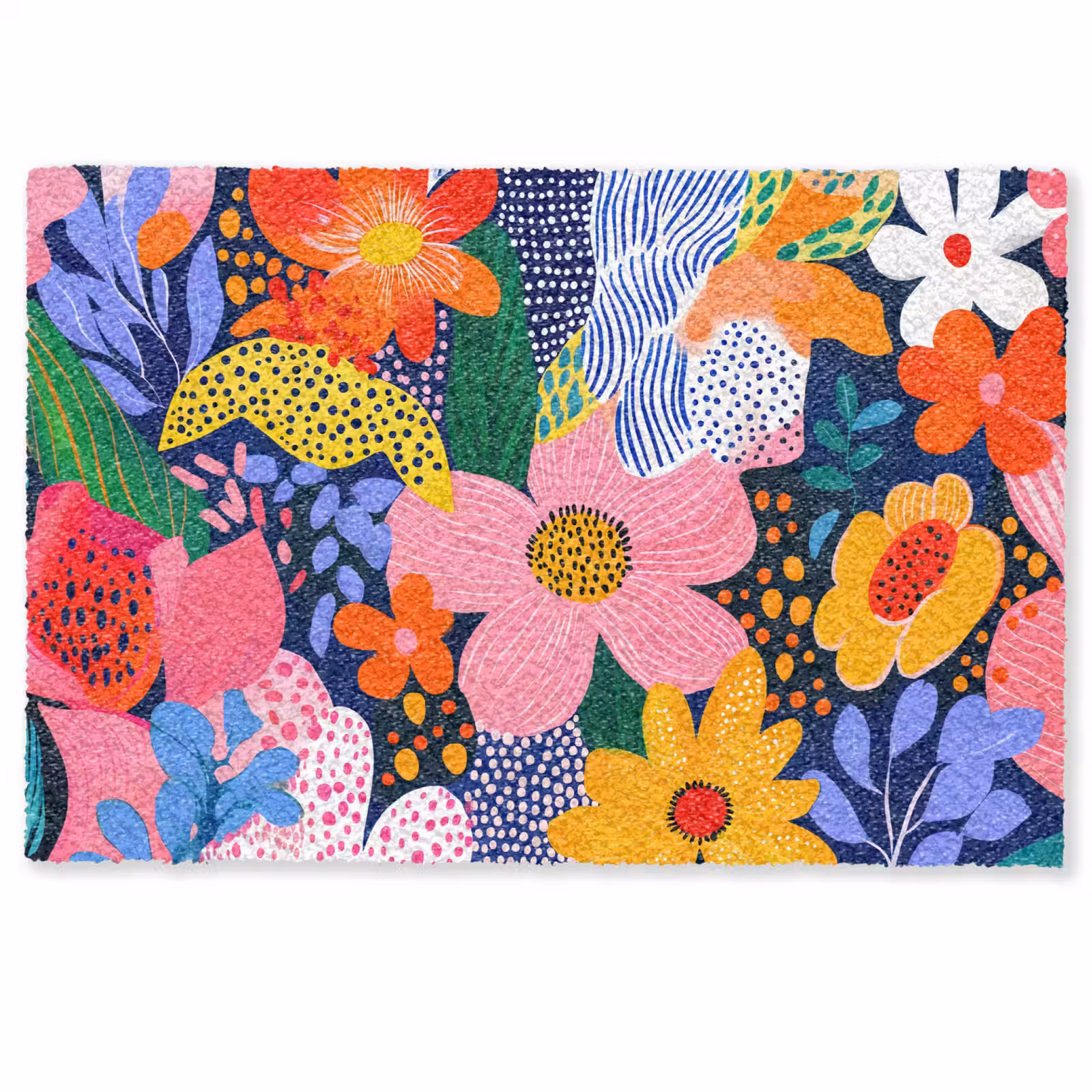 Deurmat - Kleurrijk - Bloemen - Abstract - Stippen — 1