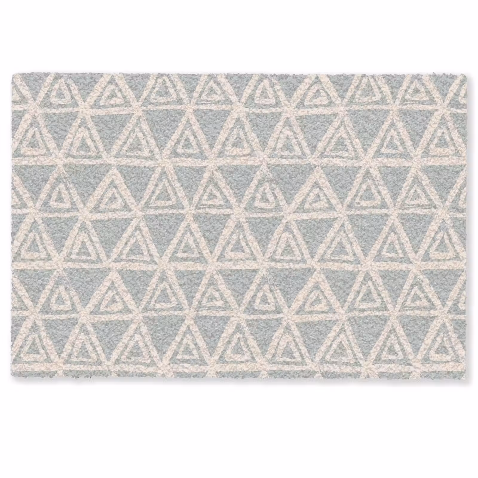 Deurmat - Patroon - Driehoek - Blauw - Grijs — 1
