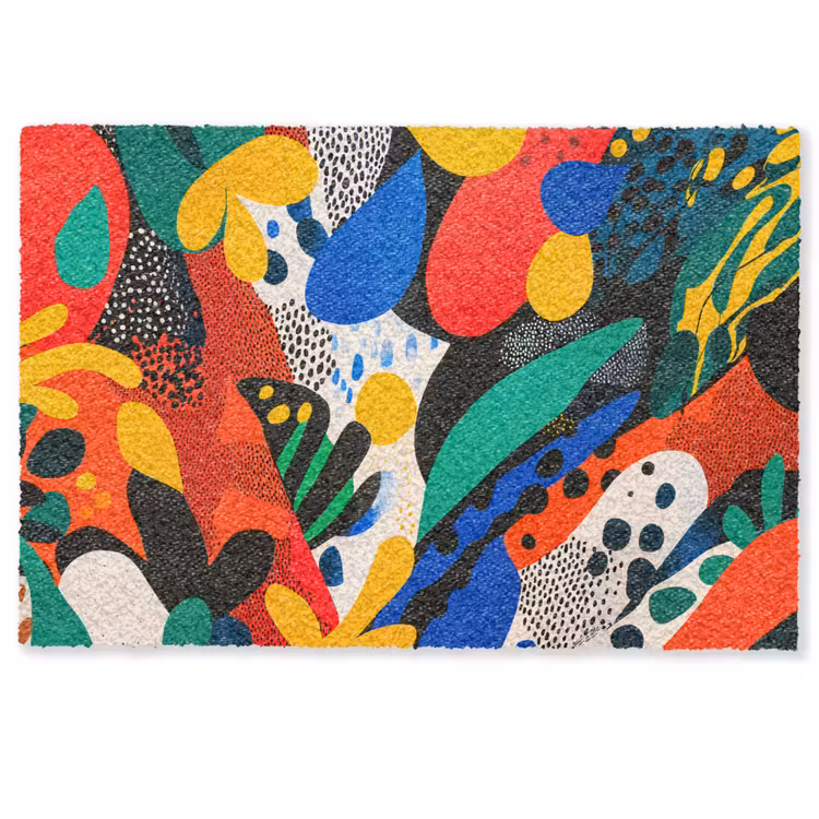 Deurmat - Abstract - Planten - Vormen - Kleurrijk — 1