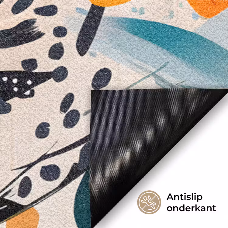 Deurmat - Bloemen - Bladeren - Abstract - Kleurrijk — 6