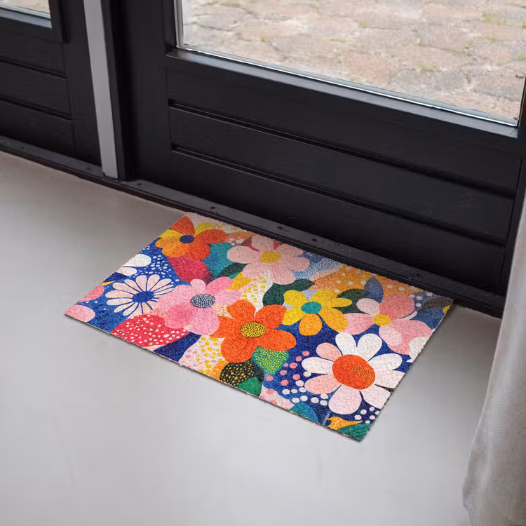 Deurmat - Bloemen - Kleurrijk - Stippen — 2