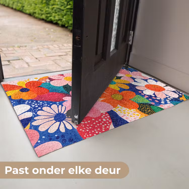 Deurmat - Bloemen - Kleurrijk - Stippen — 7