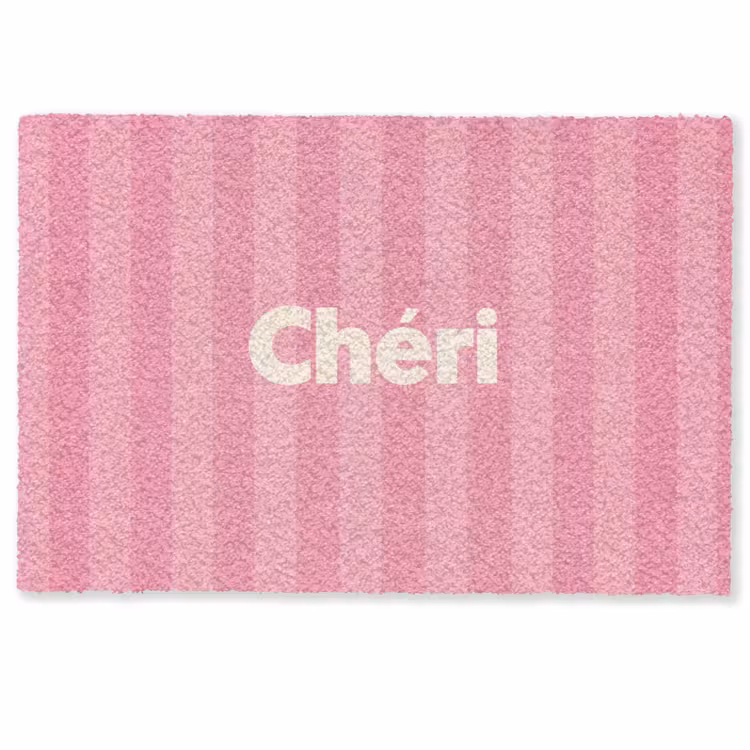 Deurmat - Gestreept - Roze - Chéri — 1