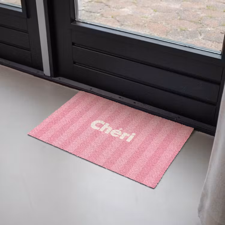 Deurmat - Gestreept - Roze - Chéri — 2