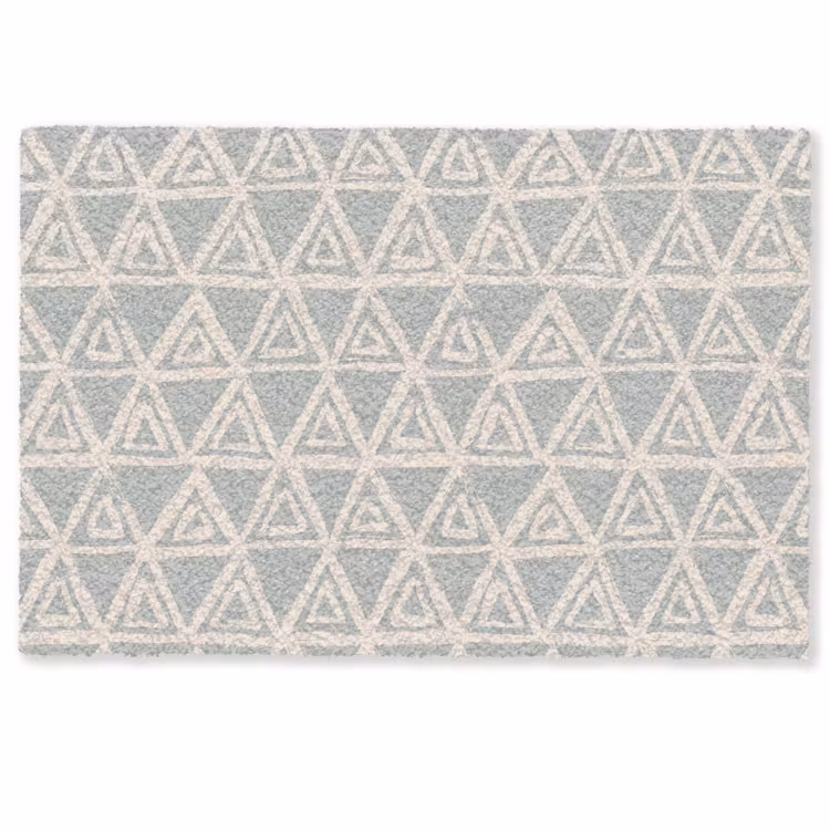 Deurmat - Patroon - Driehoek - Blauw - Grijs — 1