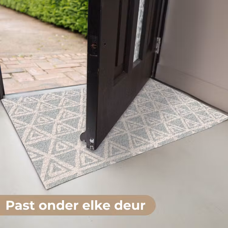 Deurmat - Patroon - Driehoek - Blauw - Grijs — 7