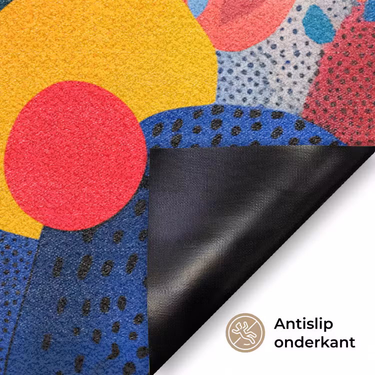 Deurmat - Vormen - Abstract - Stippels - Blauw — 6