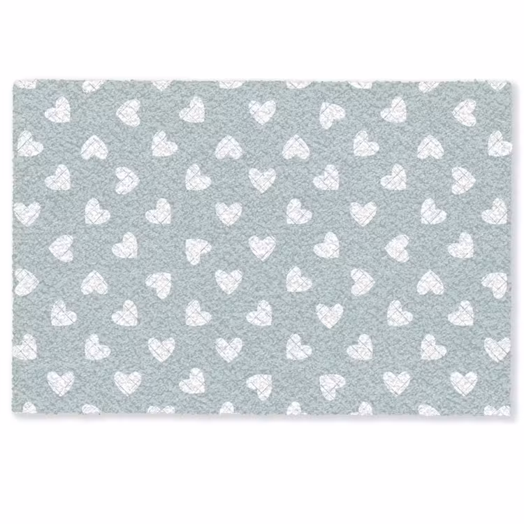 Deurmat - Hartjes - Blauw - Patroon - Strepen — 1